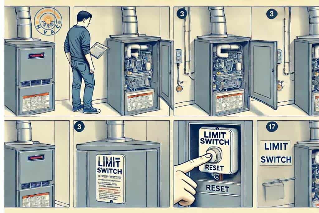 Furnace limit switch reset